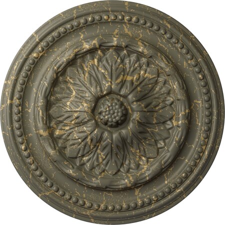 Ekena Millwork Chester Ceiling Medallion (Fits Canopies up to 2 1/4"), 15 3/4"OD x 1 7/8"P, Witch Hazel Crackle CM15CHWHC